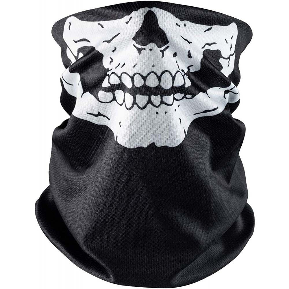 Balaclavas Face Bandanas Neck Gaiters for Men Women Dust Scarf Balaclava Headbands - Half Skeleton - CN199OX000R $11.59