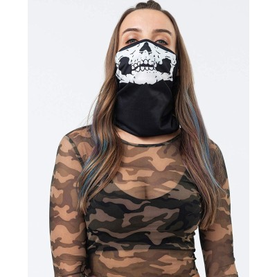 Balaclavas Face Bandanas Neck Gaiters for Men Women Dust Scarf Balaclava Headbands - Half Skeleton - CN199OX000R $11.59