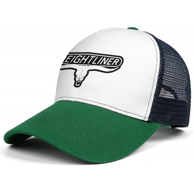 Baseball Caps Unisex Man's Baseball Cap Adjustable Mesh Caps Trucker Dad Hats Snapback Hat - Green - CO18A2Z0UTX $33.05