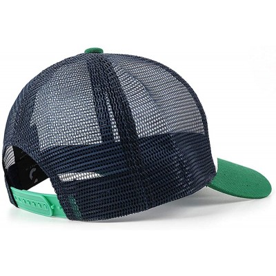 Baseball Caps Unisex Man's Baseball Cap Adjustable Mesh Caps Trucker Dad Hats Snapback Hat - Green - CO18A2Z0UTX $13.73