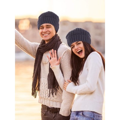 Skullies & Beanies 4 Pieces Ski Warm Set Includes Winter Hat Scarf Warmer Gloves Winter Outdoor Earmuffs for Adults Kids (Set...
