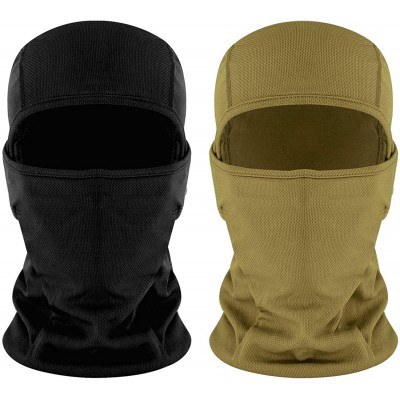 Balaclavas Balaclava Face Mask Adjustable Windproof UV Protection Hood - Black-brown - CT18KO5M0YM $29.99