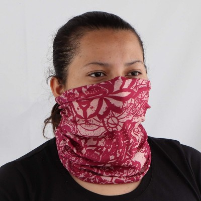 Balaclavas Seamless Face Mask Bandanas for Dust- Outdoors- Festivals- Sports - Hot Pink - CV1996EE7IO $14.82
