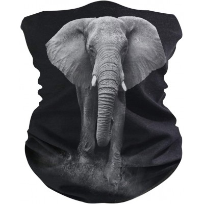 Balaclavas American Bandanas Headband Neckwarmer - African Elephant - CQ197KXTTYN $11.81