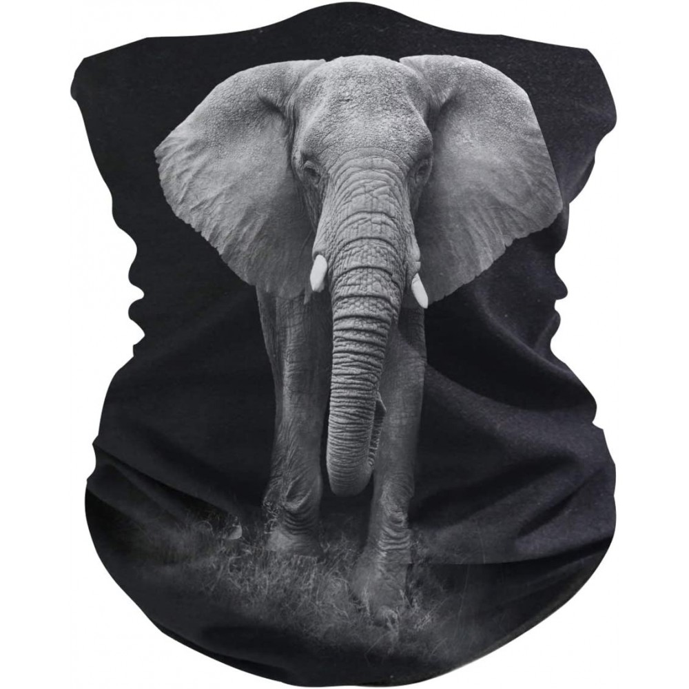 Balaclavas American Bandanas Headband Neckwarmer - African Elephant - CQ197KXTTYN $11.81