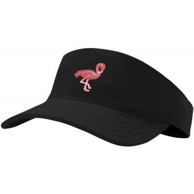 Visors Sun Visor Unisex 100% Cotton Best Visors Cap Small Embroidery Summer Cap - 2 Flamingo - CS184QRCRGK $13.14