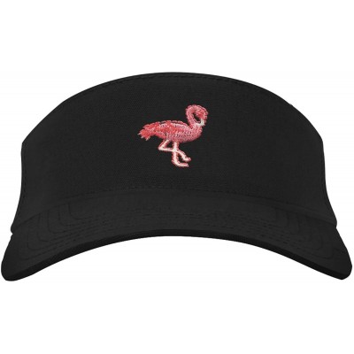 Visors Sun Visor Unisex 100% Cotton Best Visors Cap Small Embroidery Summer Cap - 2 Flamingo - CS184QRCRGK $13.14