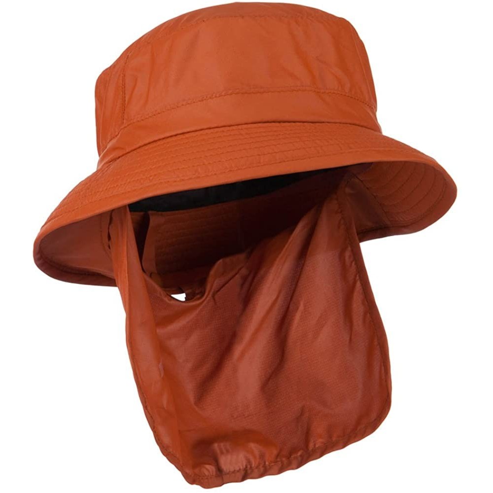 Sun Hats UPF 50+ Sun Block Bucket Flap Hat - Rust - CN11KNJMEBX $38.87