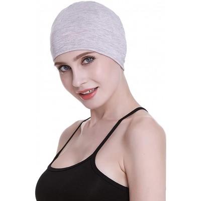 Skullies & Beanies Bamboo Sleep Cap for Hair Loss Home Head Cover for Chemo Women Bike Hard Hat Helmet Liner Cotton Beanie - ...