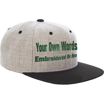 Baseball Caps Custom Snapback Hat Otto Embroidered Your Own Text Flatbill Bill Snapback - Heather Gray/Black - C718706Q6RO $2...