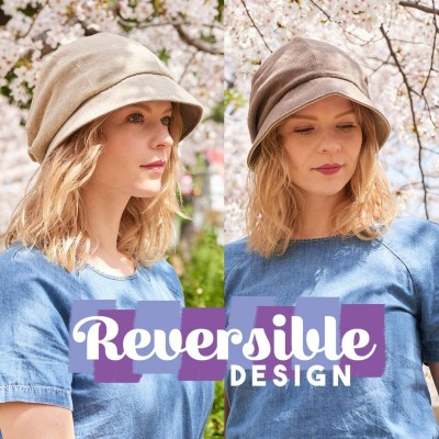 Sun Hats Casualbox - Womens Sun Hat Organic Cotton Reversible Japanese Design - Brown & Khaki - CJ11OIINW75 $18.44