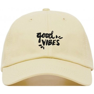 Baseball Caps Good Vibes Baseball Hat- Embroidered Dad Cap- Unstructured Soft Cotton- Adjustable Strap Back (Multiple Colors)...