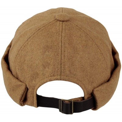 Skullies & Beanies Brimless Wool Watch Cap Docker Hat Harbour Adjustable YT51232 - Beige - CT18ZA70G0W $25.15