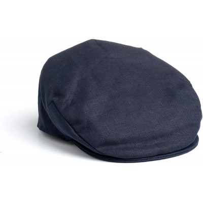 Newsboy Caps Men's Vintage Irish Cap Linen - Navy - CM18I0CQXM0 $43.73