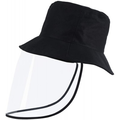 Sun Hats Baseball Cap & Bucket Hat Detachable- Fashion Sun Hat Unisex Clear Film - D-black - CH198XASRXY $15.01