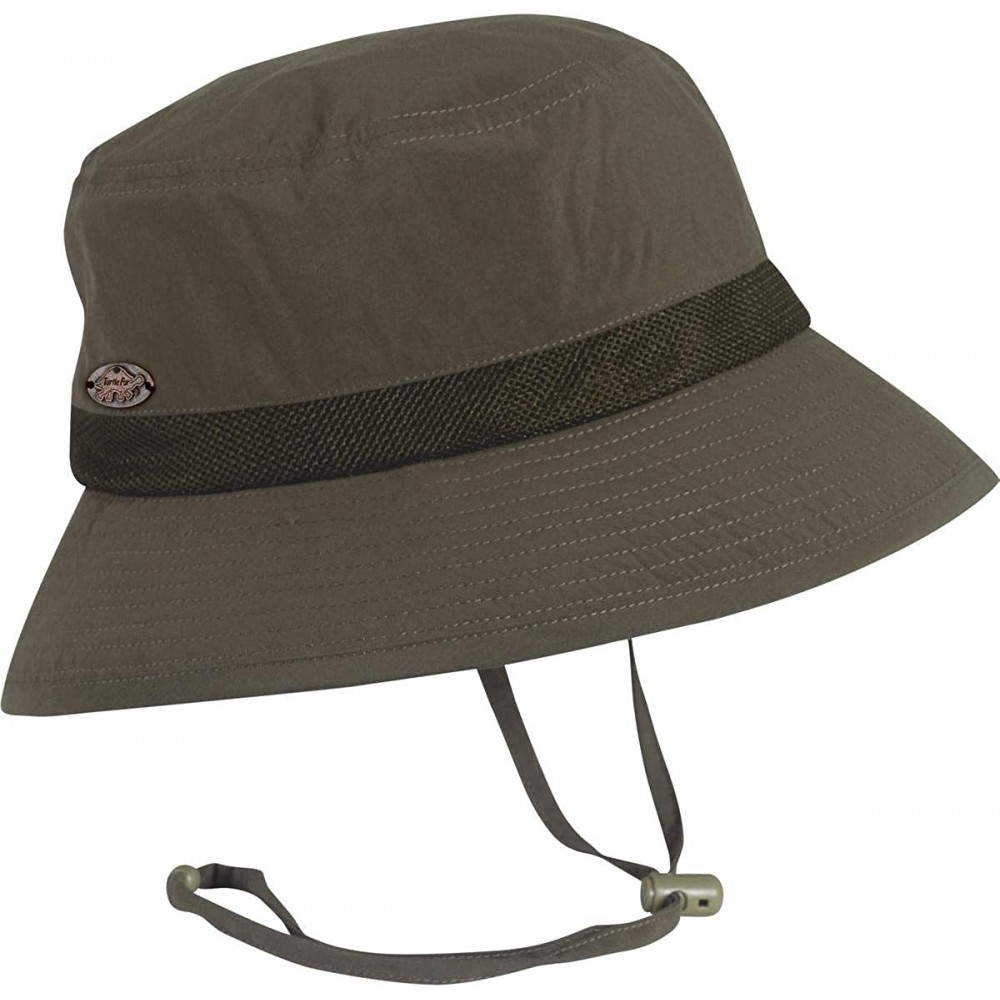 Sun Hats Breezeway Bucket Lightweight Packable Bucket Hat with Chin Cord- Brown - CC122WZLCSB $37.73