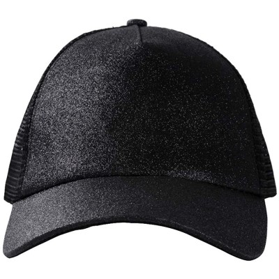 Sun Hats Ponytail Baseball Glitter Ponycaps Adjustable - CU18R3OCH5C $18.22