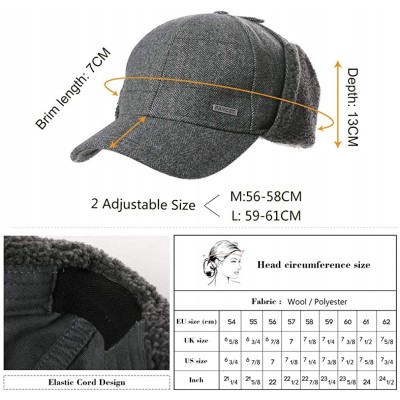 Baseball Caps Unisex Winter Fitted Baseball Cap Faux Fur Earflaps Trapper Elmer Fudd Hat 56-62cm - 99726-army Green - CN18A60...