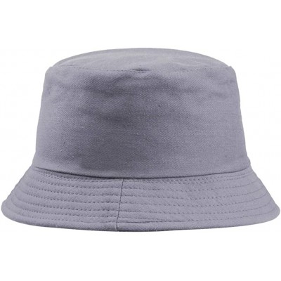 Bucket Hats Solid Color Fisherman Hat-Folding Sun Hat Outdoor Beach Travel Men Women Bucket Cap - Dark Grey - C3194OE9L29 $17.02