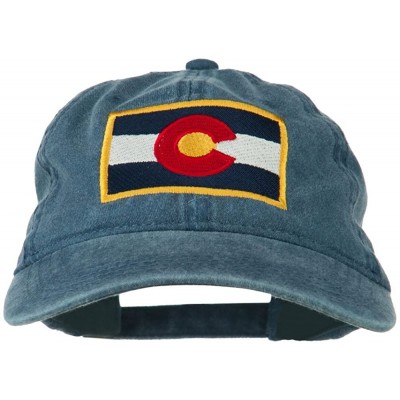 Baseball Caps Colorado State Flag Embroidered Washed Buckle Cap - Blue - CO11Q3SY8MB $54.79