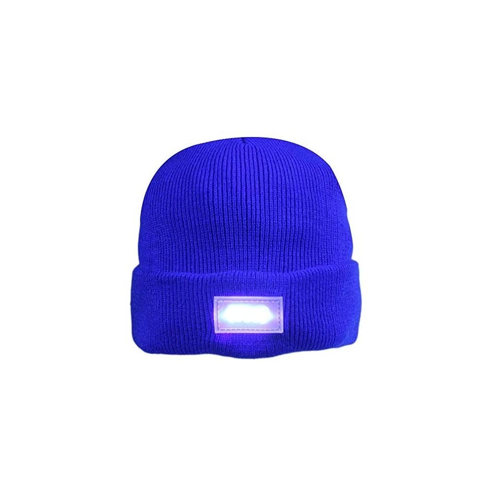 Skullies & Beanies 5 LED Knit Flash Light Beanie Hat Cap for Night Fishing Camping Handyman Working - Blue - C012NSION37 $10.42