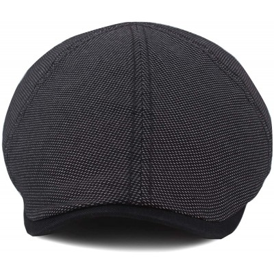 Newsboy Caps Summer Mens Beret Newsboy Visor Cap Thin Cotton Golf Irish Black Flat Caps Bakerboy Driving Hats for Men - C918S...