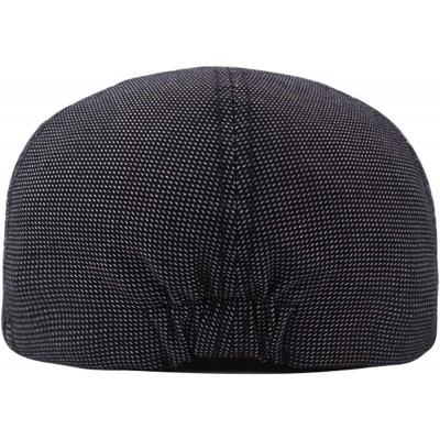 Newsboy Caps Summer Mens Beret Newsboy Visor Cap Thin Cotton Golf Irish Black Flat Caps Bakerboy Driving Hats for Men - C918S...