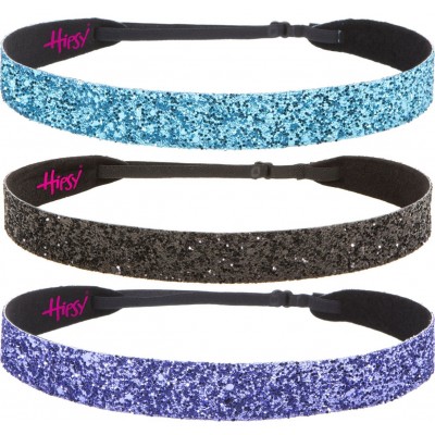 Headbands Women's Adjustable NO SLIP Bling Glitter Wide Cute Headbands Gift Packs (Wide Purple/Black/Teal 3pk) - C112FHC594T ...