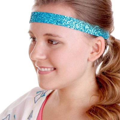 Headbands Women's Adjustable NO SLIP Bling Glitter Wide Cute Headbands Gift Packs (Wide Purple/Black/Teal 3pk) - C112FHC594T ...