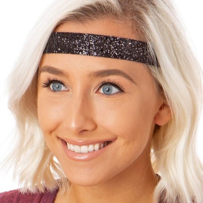 Headbands Women's Adjustable NO SLIP Bling Glitter Wide Cute Headbands Gift Packs (Wide Purple/Black/Teal 3pk) - C112FHC594T ...
