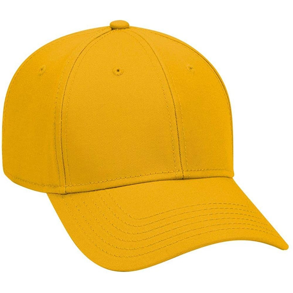 Baseball Caps 6 Panel Low Profile Superior Cotton Twill Cap - Gold - CJ12IVBCZI1 $12.78