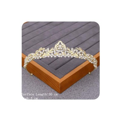 Headbands Luxurious Bridal Crowns And Tiaras Gold Tiara Crystal Rhinestone Wedding Crown-Light Gold14 - Light Gold14 - CZ1920...