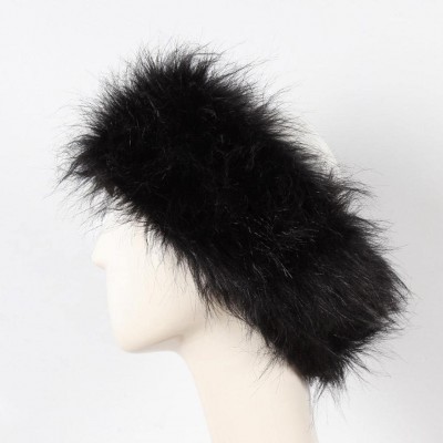 Baseball Caps Women Winter Faux Fur Hats Cossack Russian Style Hat for Ladies - Black - CX1888CZXY0 $8.57