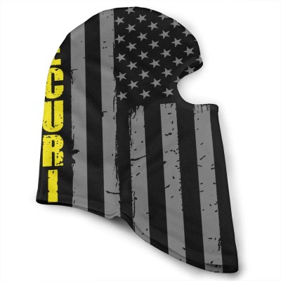 Balaclavas Security Thin Yellow Line American Flag Full Outdoor Cycling Ski Motorcycle Balaclava Mask Sunscreen Hat - Black -...