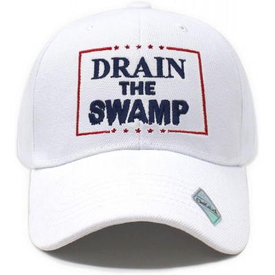 Baseball Caps Drain The Swamp Trump 2020 Campaign Rally Embroidered US Trump MAGA Hat Baseball Cap PV101 - Pv101 White - CN19...