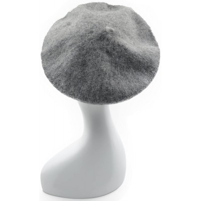 Berets Womens Classic Solid Color Knitted Wool French Beret - Gray - C1187NKKUS2 $10.22