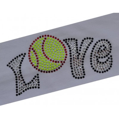 Headbands Softball Team Gift Love Softball Rhinestone Cotton Stretch Headband for Girls Teens and Adults - White - CC11TL64Y5...