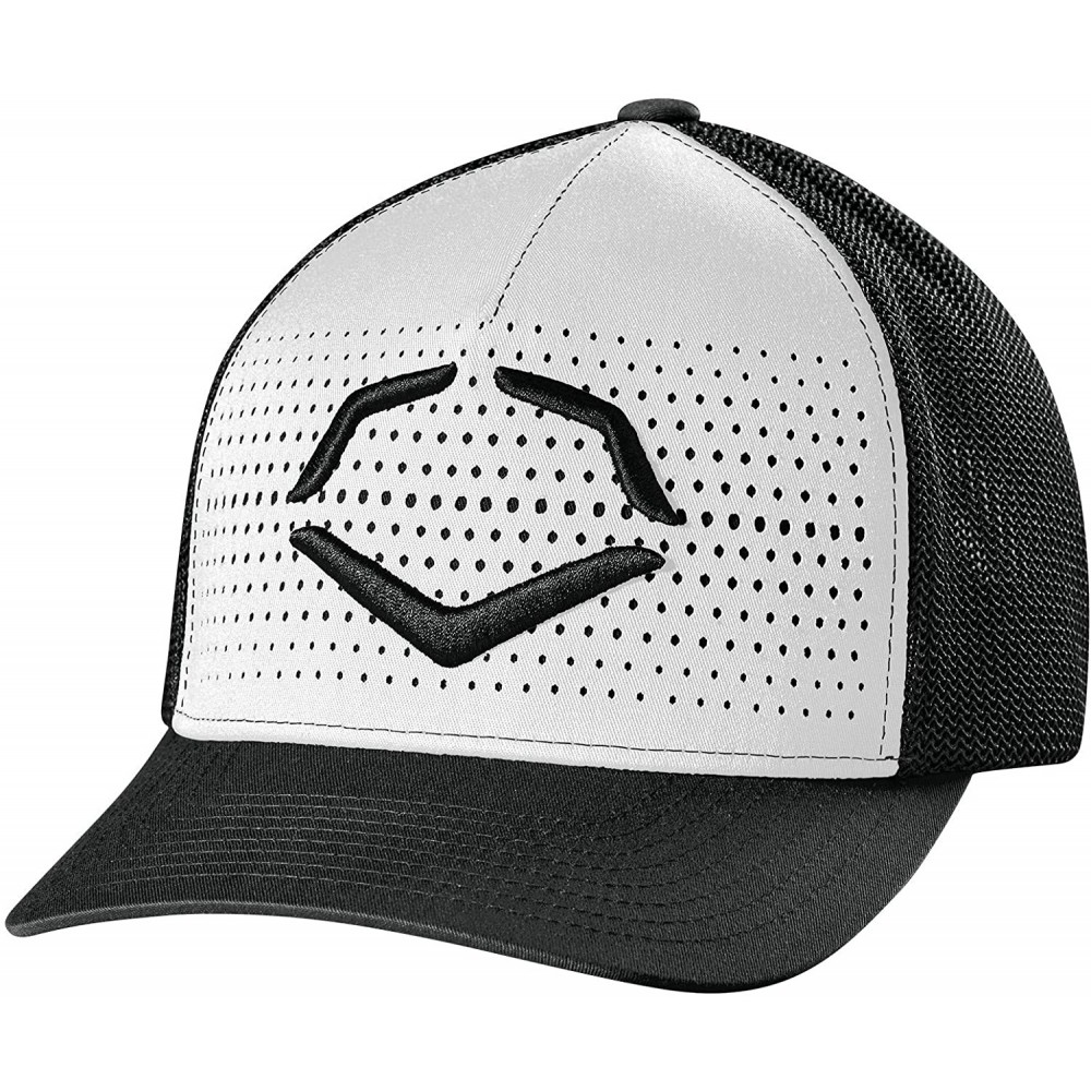 Baseball Caps Xvt Flexfit Baseball Cap - Black/White - CE18X6S6D7M $23.65