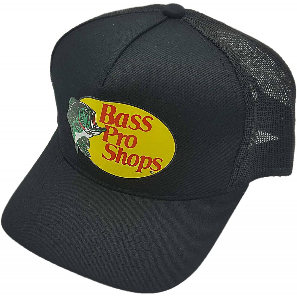 Baseball Caps Pro Shop Men's Trucker Hat Mesh Cap - One Size Fits All Snapback Closure - Great for Hunting & Fishing - Black ...