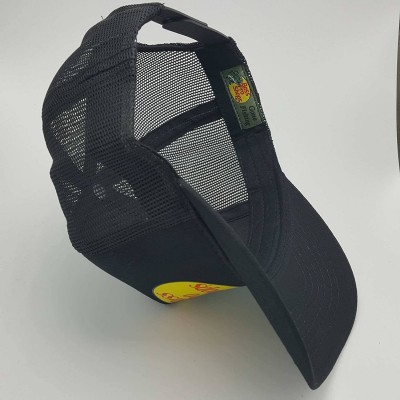 Baseball Caps Pro Shop Men's Trucker Hat Mesh Cap - One Size Fits All Snapback Closure - Great for Hunting & Fishing - Black ...