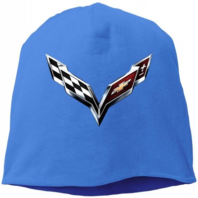 Skullies & Beanies Chevy Sportycar Cor-Vette Beanie Hats Winter Outdoor Fashion Slouchy Warm Caps for Mens&Womens - Blue - C3...