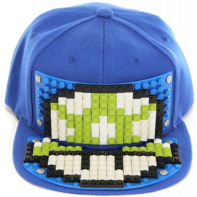 Baseball Caps Bricky Blocks Video Game Snapback Kit Blue - CL184XMM0K7 $14.47