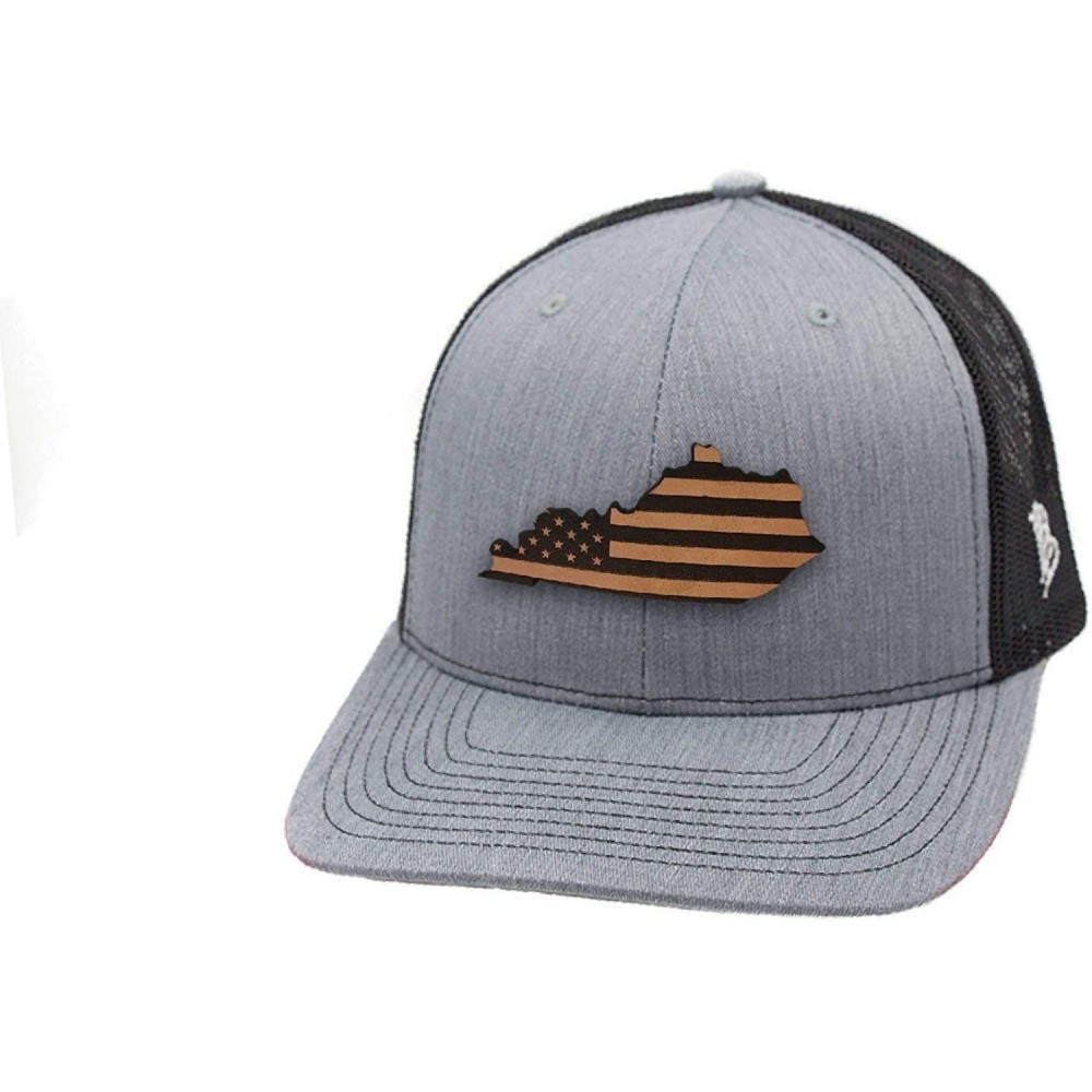 Baseball Caps Kentucky Patriot Curved Trucker - Heather Grey/Black - CT18IGQQNU3 $22.96