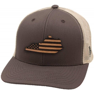 Baseball Caps Kentucky Patriot Curved Trucker - Heather Grey/Black - CT18IGQQNU3 $22.96