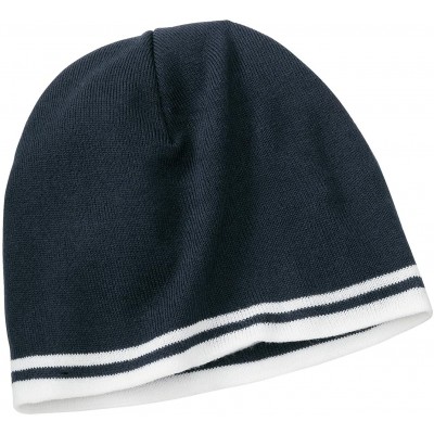 Baseball Caps Port & Company - Fine Knit Skull Cap with Stripes. CP93 - Navy/White - CJ182W8CUTR $7.97