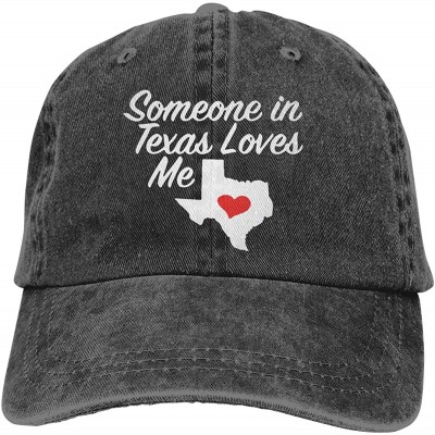 Baseball Caps Somebody in Texas Loves Me Man&Women Breathable Denim Retro Cowboy Style Sun Hat Trucker Hat Adjustable Dad Hat...