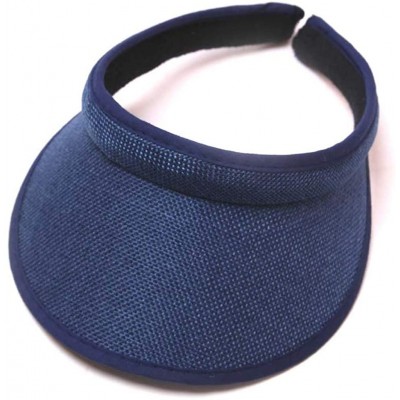 Visors Ultralight Visor with Twill- Moisture Wicking and Reflective Sports Visor- Multiple Colors - Navy - C118SUXTHHA $8.78