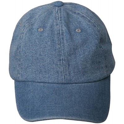 Baseball Caps Mega Cap Cotton Denim Baseball Cap - Denim - CP11174WS8H $11.20