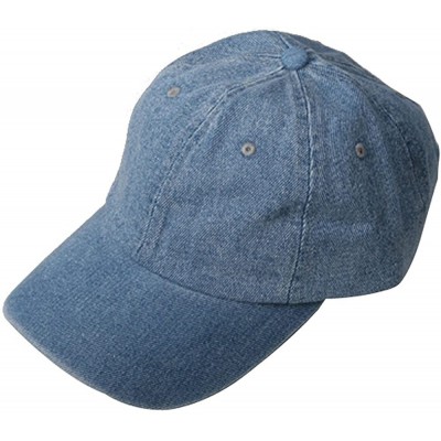 Baseball Caps Mega Cap Cotton Denim Baseball Cap - Denim - CP11174WS8H $11.20