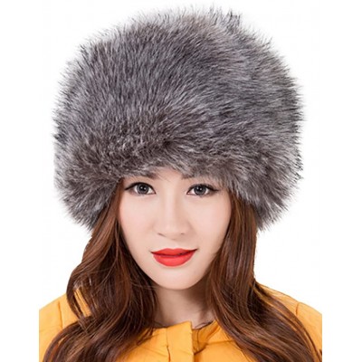 Skullies & Beanies Women's Warmth Furry Russian Winter Beanie Hat - Darkgray - C212NUC52AB $16.35